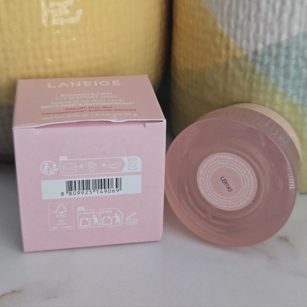 NIB LANEIGE Bouncy & Firm Eye Sleeping Mask - Pink - Picture 4 of 4